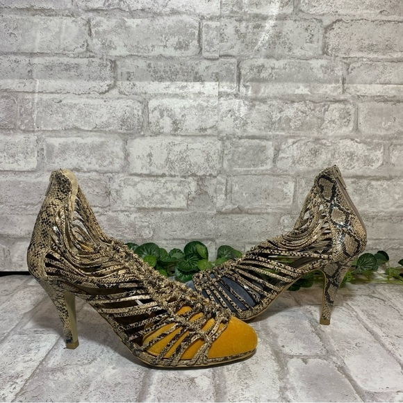 Blanco Shoes Snake Print woven heels‎ Size 39 - Picture 1 of 7